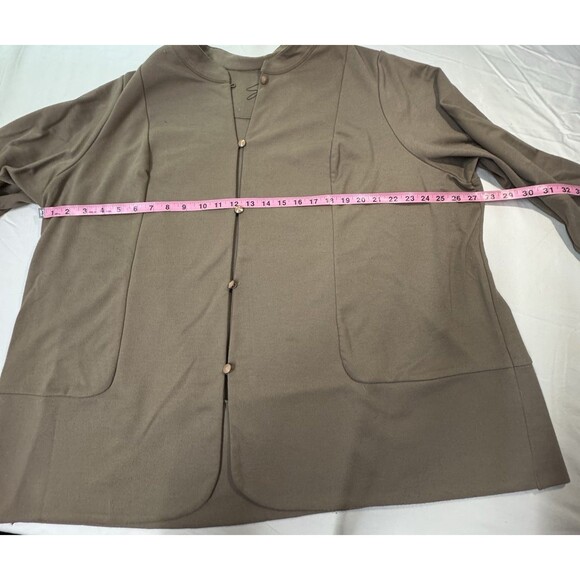 Avenue Women’s Plus Size 30/32 4X Taupe Blazer Jacket Button Front Lightweight - Picture 4 of 10